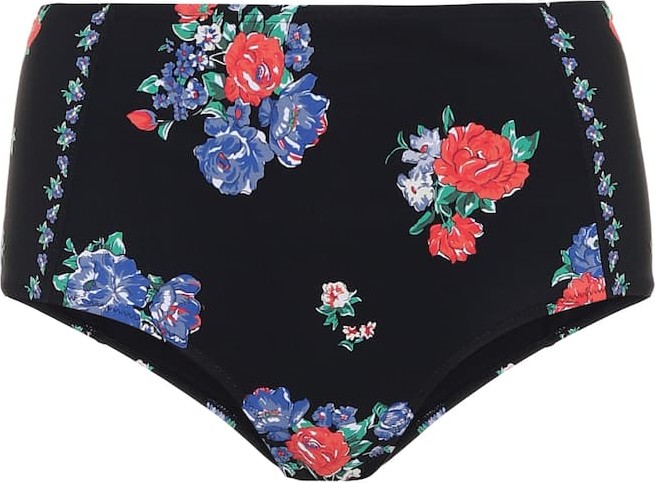 Tory Burch Floral high-rise bikini bottoms