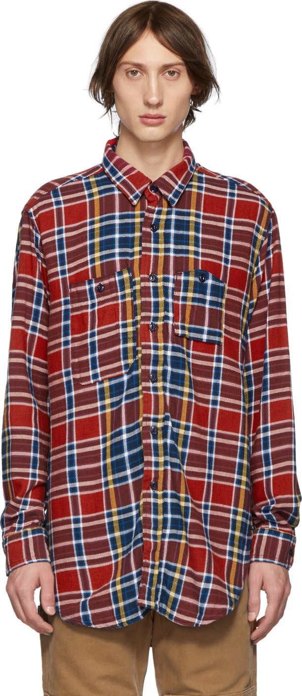 Engineered Garments Red Plaid Work Shirt