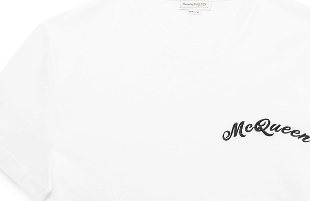 Alexander McQueen Logo-Embroidered Cotton-Jersey T-Shirt