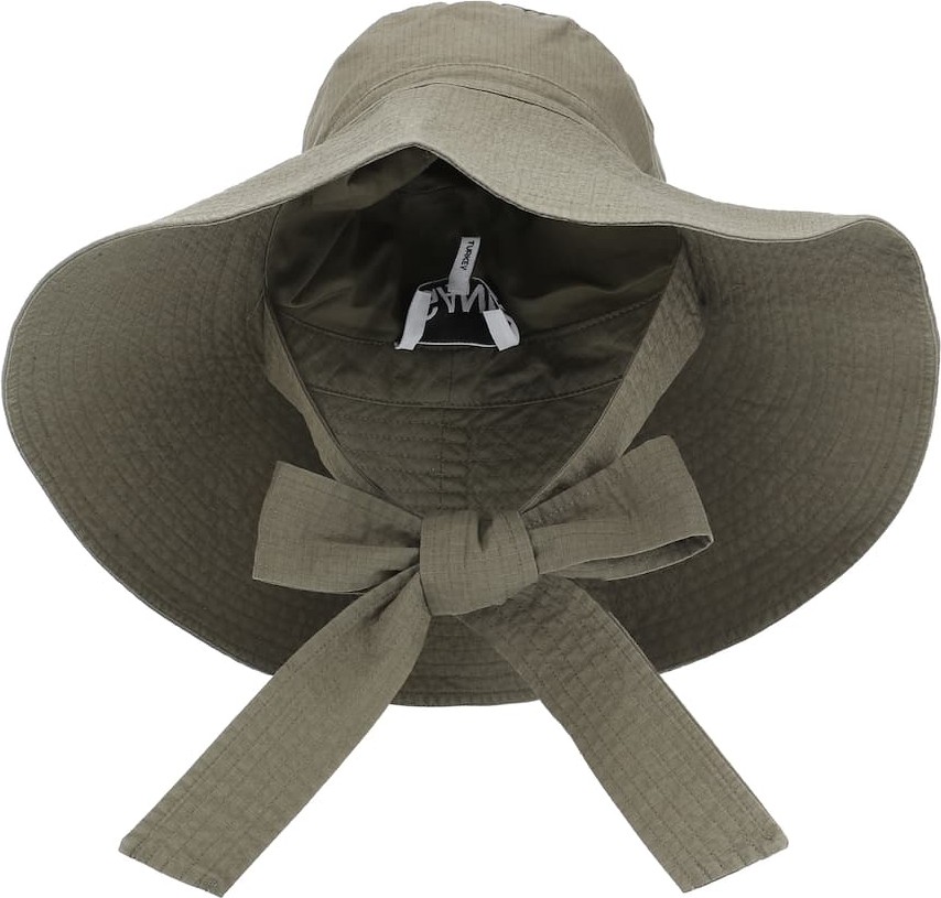 Ganni Woven cotton wide-brim hat