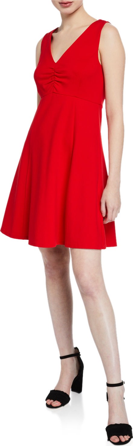 Kate Spade New York v-neck sleeveless a-line ponte dress