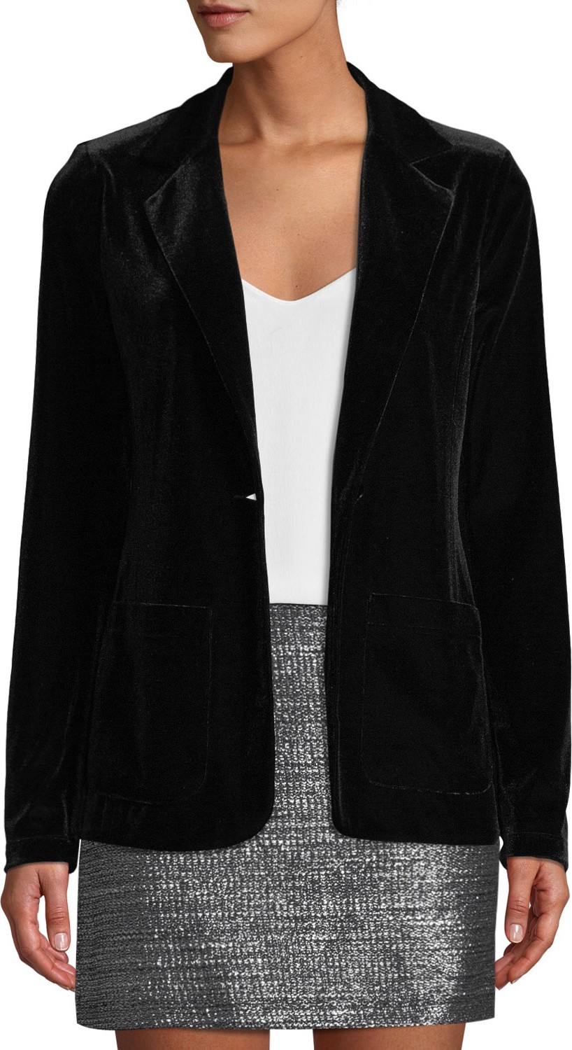 Bailey 44 Blackjack Velvet Single-Button Jacket