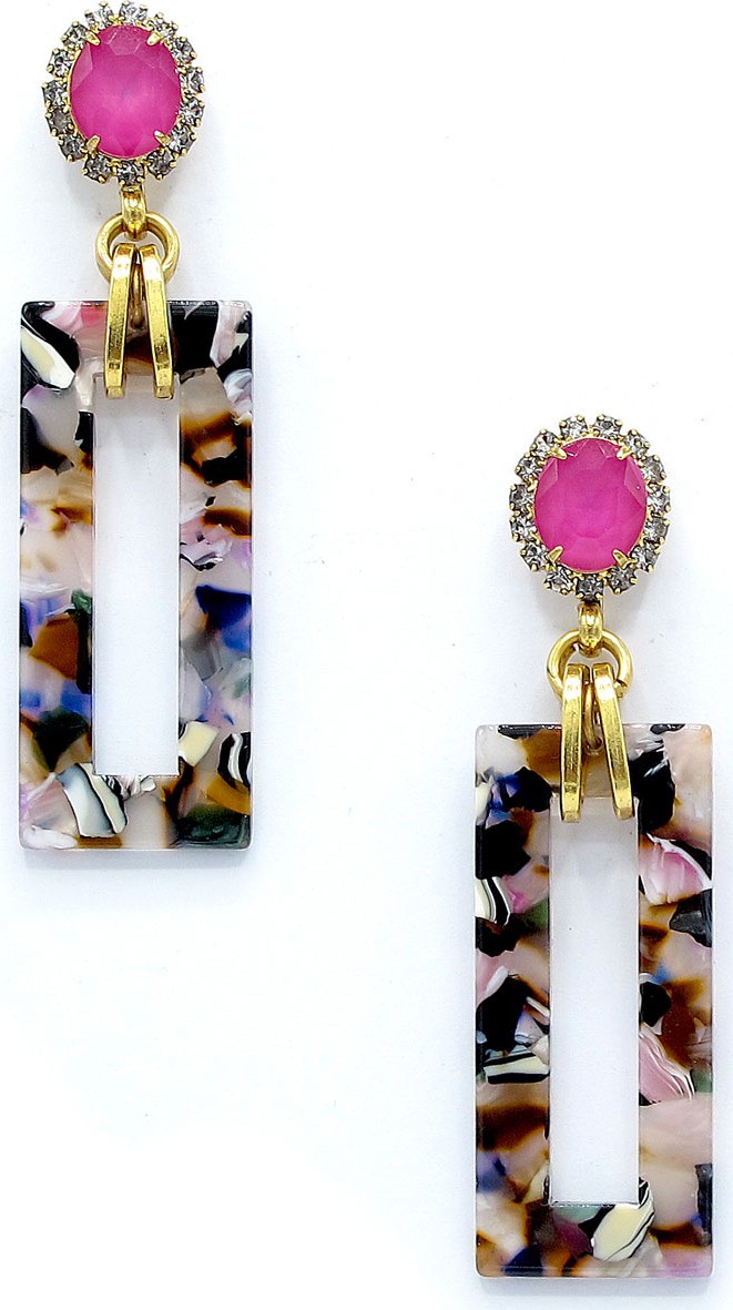 Elizabeth Cole Gaylen Link Drop Earrings