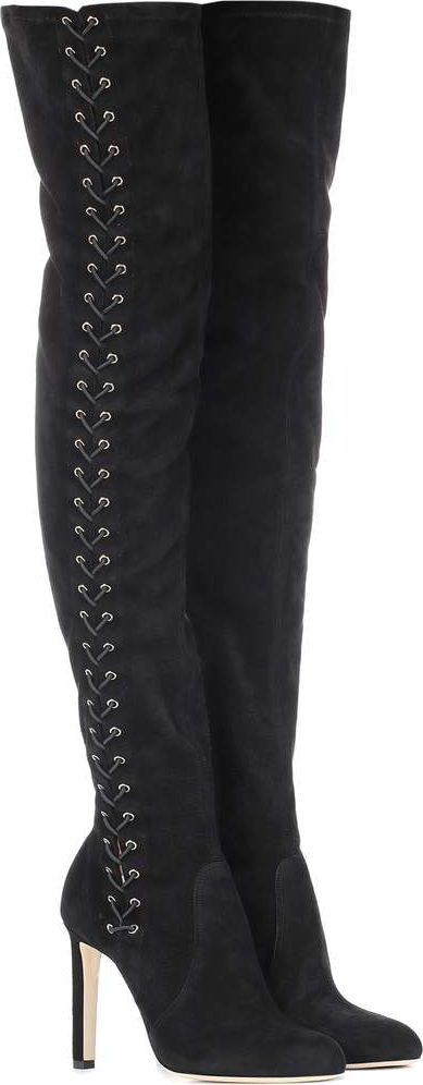 Jimmy Choo Marie 100 suede over-the-knee boots