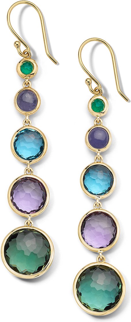 IPPOLITA 18k Gold Rock Candy Lollitini Earrings in Hologem