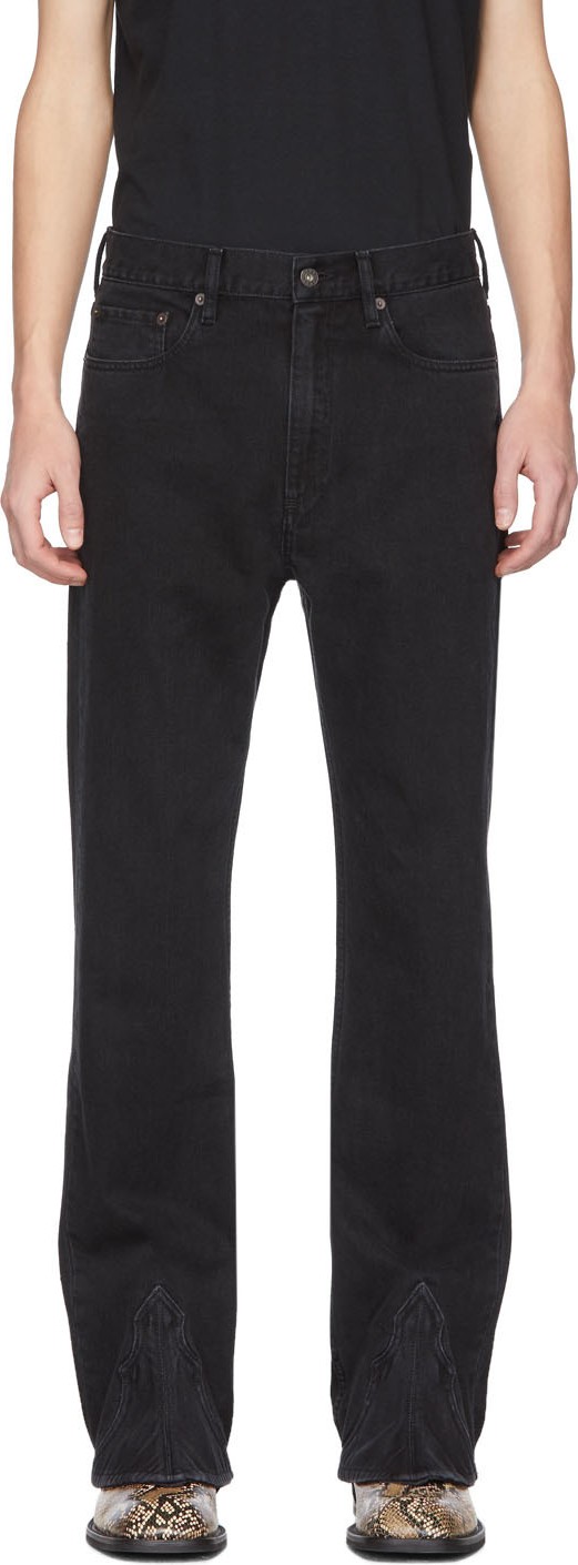 Y/Project Black Cowboy Bootcut Jeans