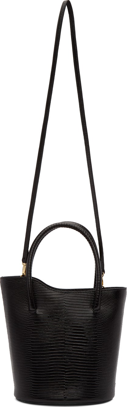 Little Liffner Black Snake Mini Tulip Tote