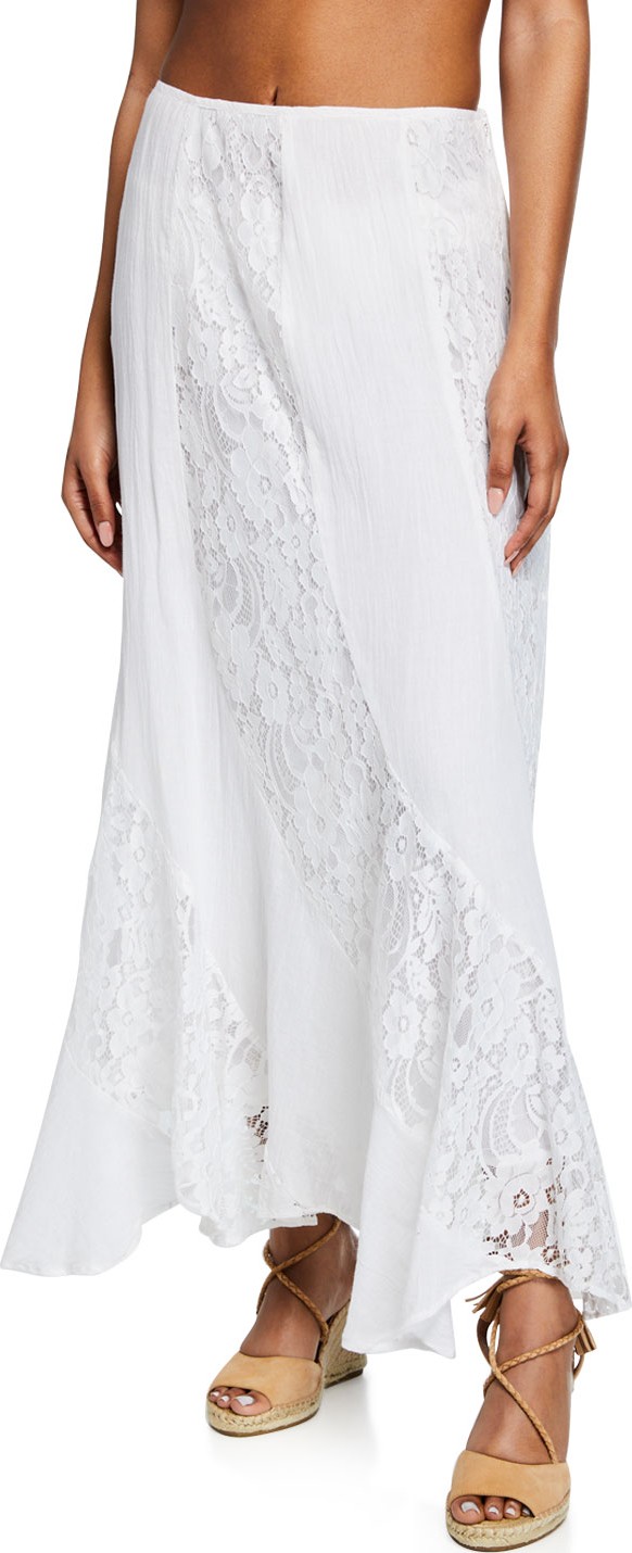 Flora Bella Haveli Maxi Skirt with Lace Insets