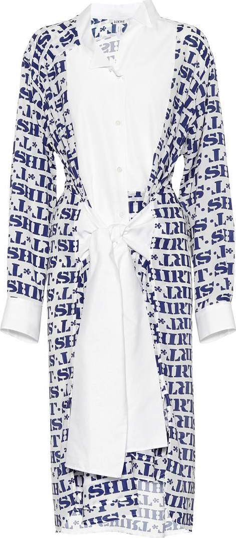 LOEWE Asymmetric printed shirt dress