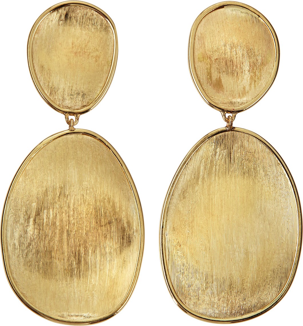 Marco Bicego Lunaria 18k Gold Double-Drop Earrings