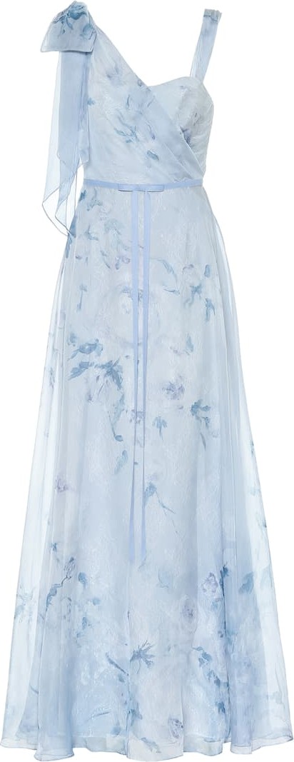 Marchesa Notte Floral chiffon gown