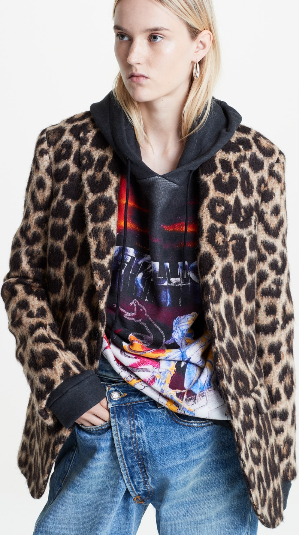 R13 Leopard Jacquard Blazer