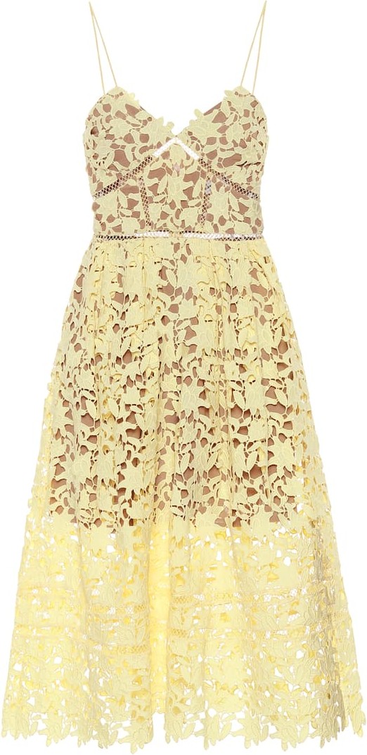 Self Portrait Azaelea floral lace midi dress