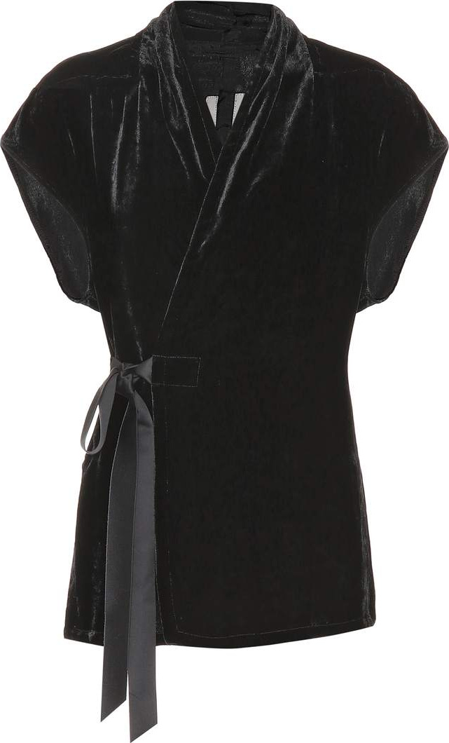 Rick Owens Velvet wrap top