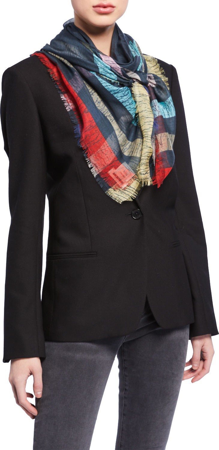 Zadig & Voltaire Kim Striped Fringe Scarf