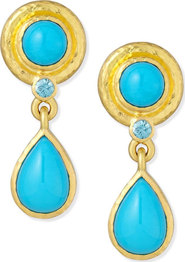 Elizabeth Locke 19K Turquoise Drop Earrings