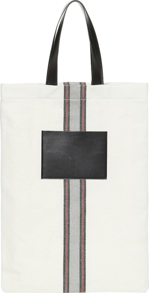 Jil Sander Exclusive to Mytheresa – leather-trimmed canvas shoulder bag