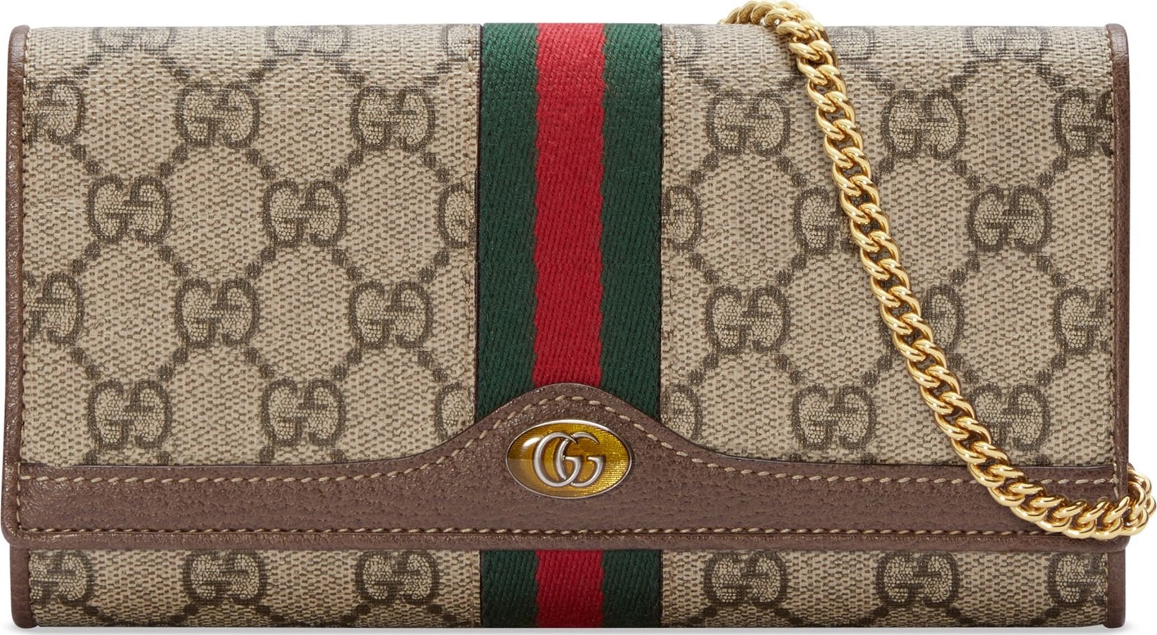 Gucci Ophidia GG Supreme Wallet on a Chain