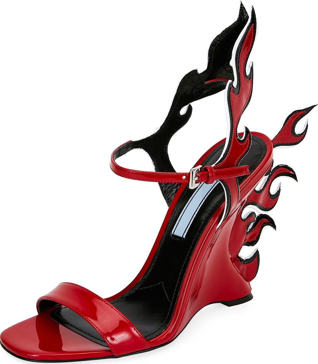 Prada Flame Leather 110mm Sandals