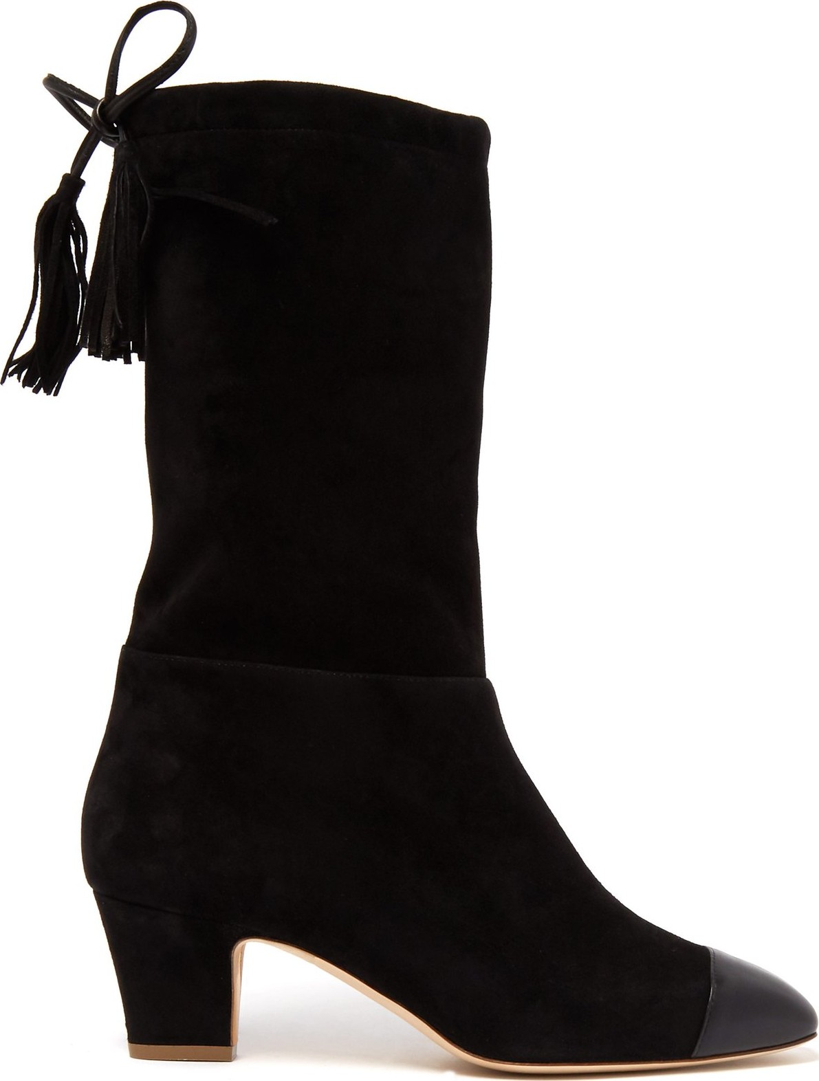 Rupert Sanderson Tiptoe square-toe slouchy suede boots