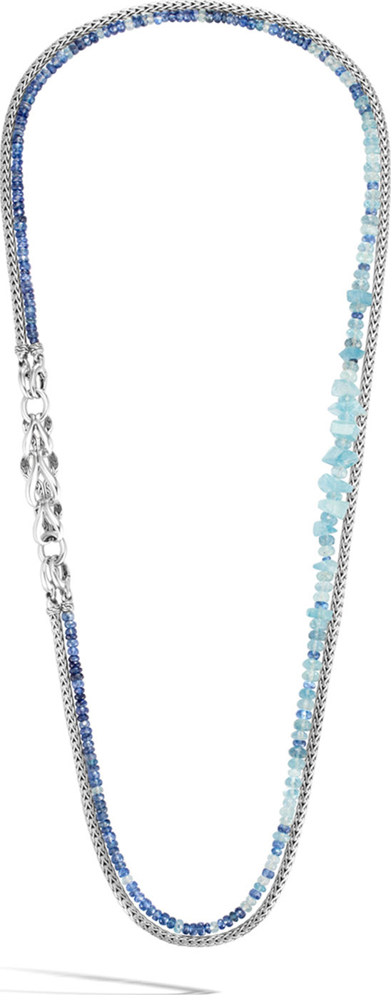 John Hardy Asli Classic Chain Slim Link & Mixed Stone Necklace, 30"