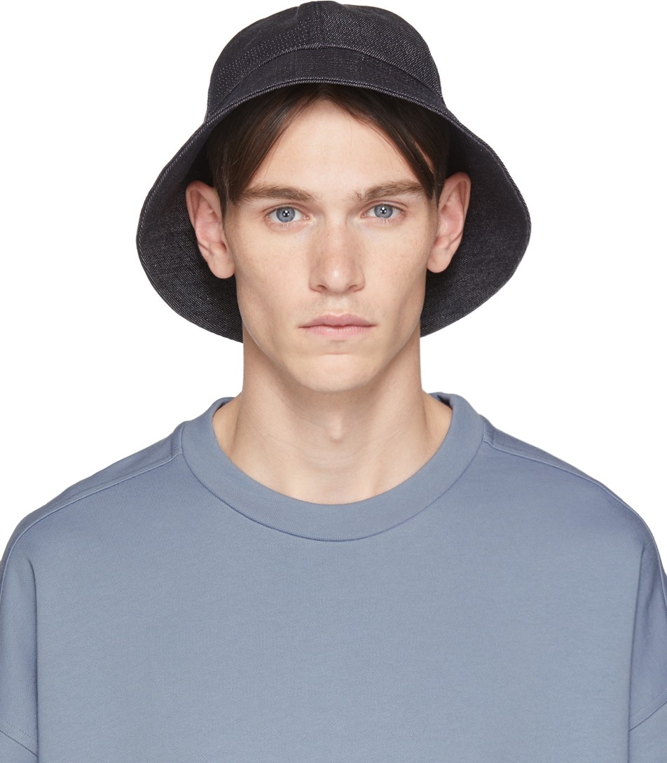 Jil Sander Navy Denim Bucket Hat