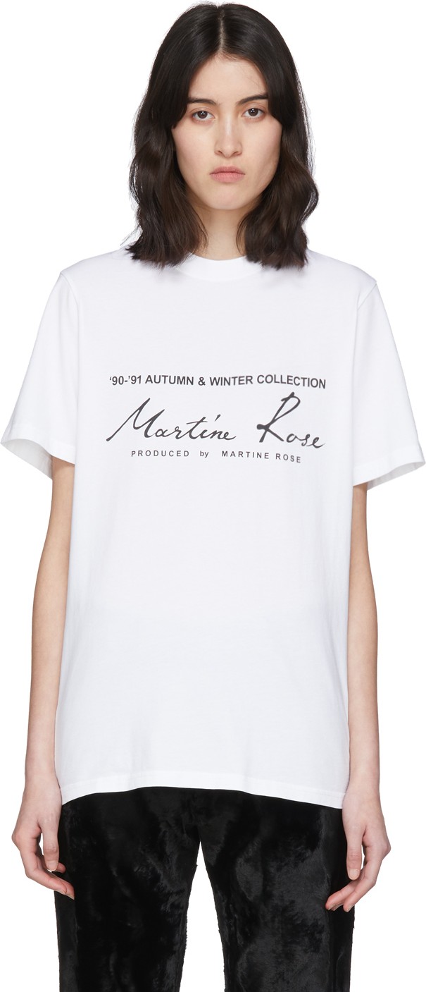 Martine Rose White Classic T-Shirt