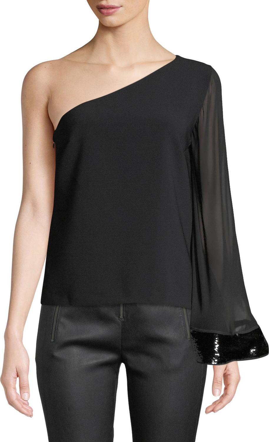 Sachin & Babi Kylie 1-Shoulder Crepe Top