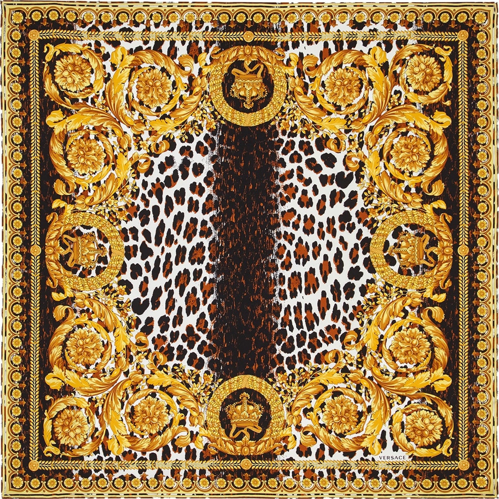 Versace First Line Wild Baroque Silk Scarf