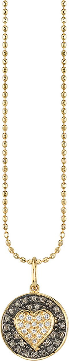Sydney Evan 14k Two-Tone Diamond Heart Medallion Necklace