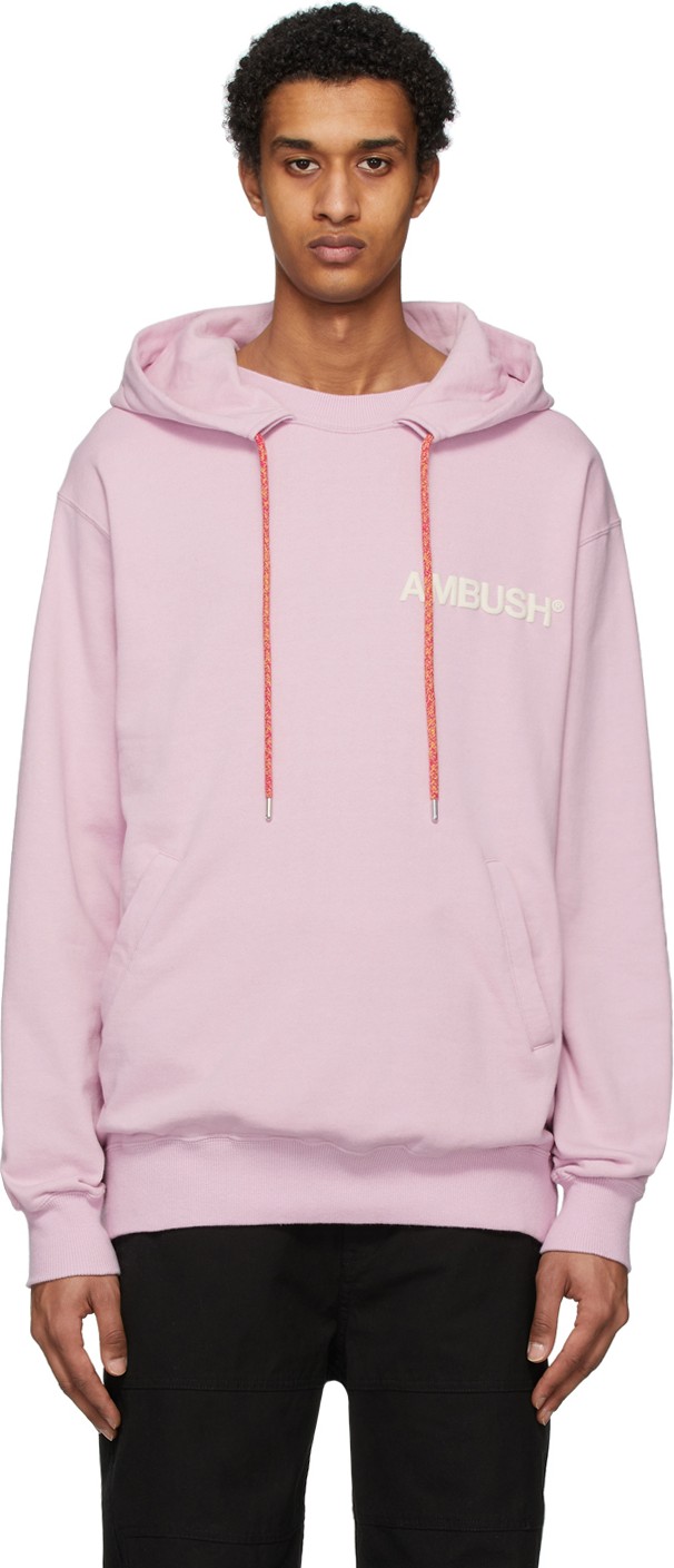 Ambush SSENSE Exclusive Pink Logo Hoodie