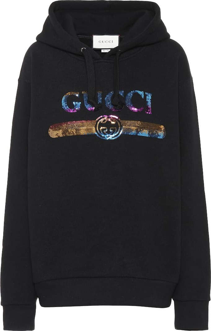 Gucci Sequined cotton hoodie