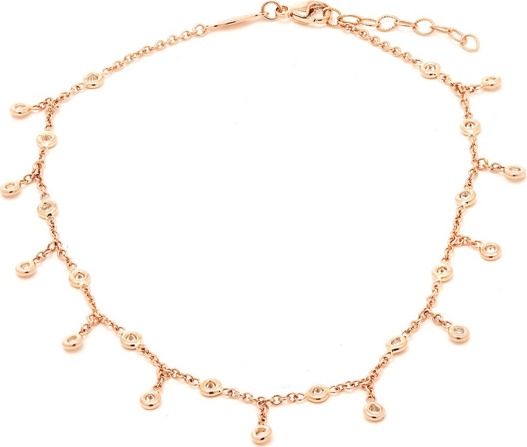 Jacquie Aiche Shaker diamond & rose-gold ankle bracelet