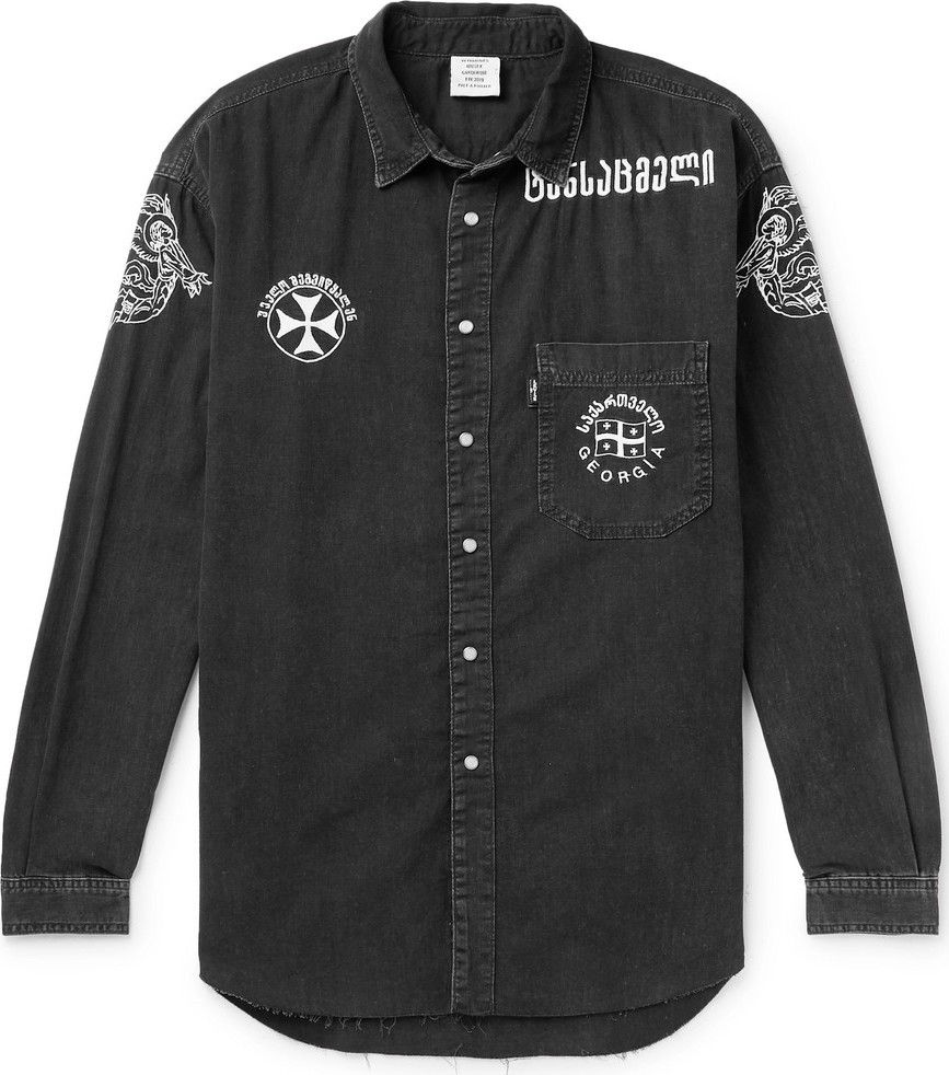 Vetements + Levi's Embroidered Denim Shirt