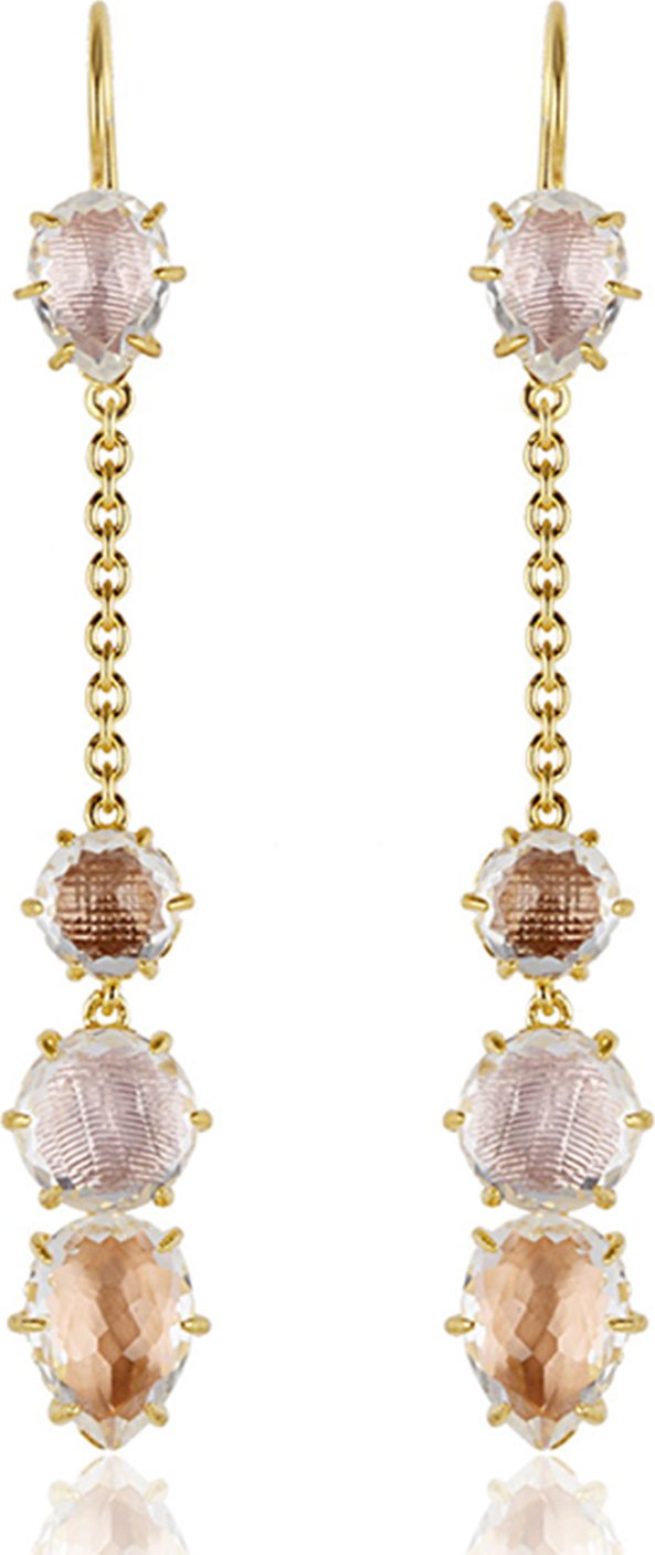 Larkspur & Hawk Caterina Chain Drop Earrings in Ballet, Fawn & Bellini