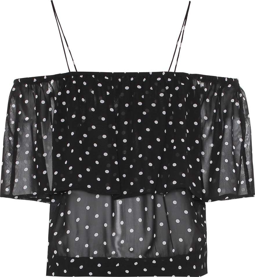 Ganni Monette off-the-shoulder top
