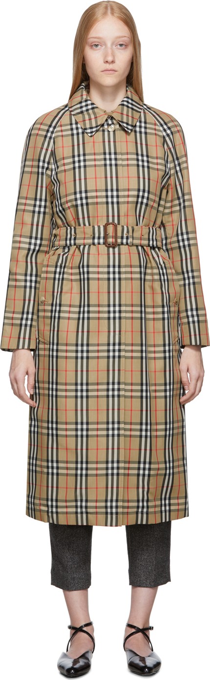 Burberry London England Beige Kempton Trench Coat