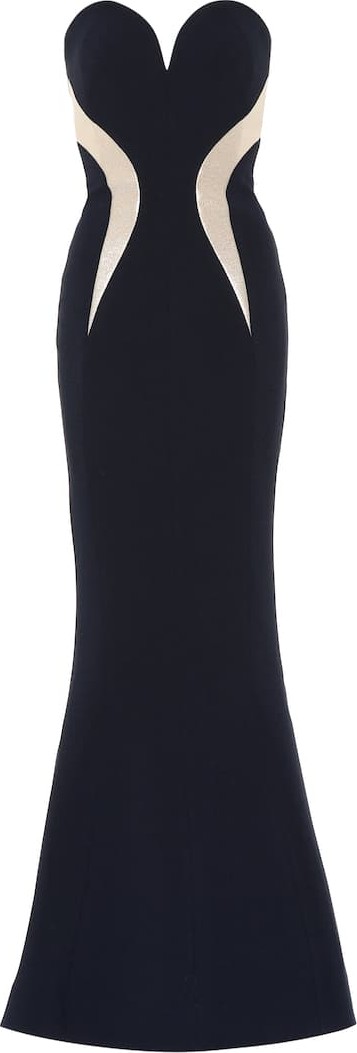 Rebecca Vallance Lucienne crêpe gown