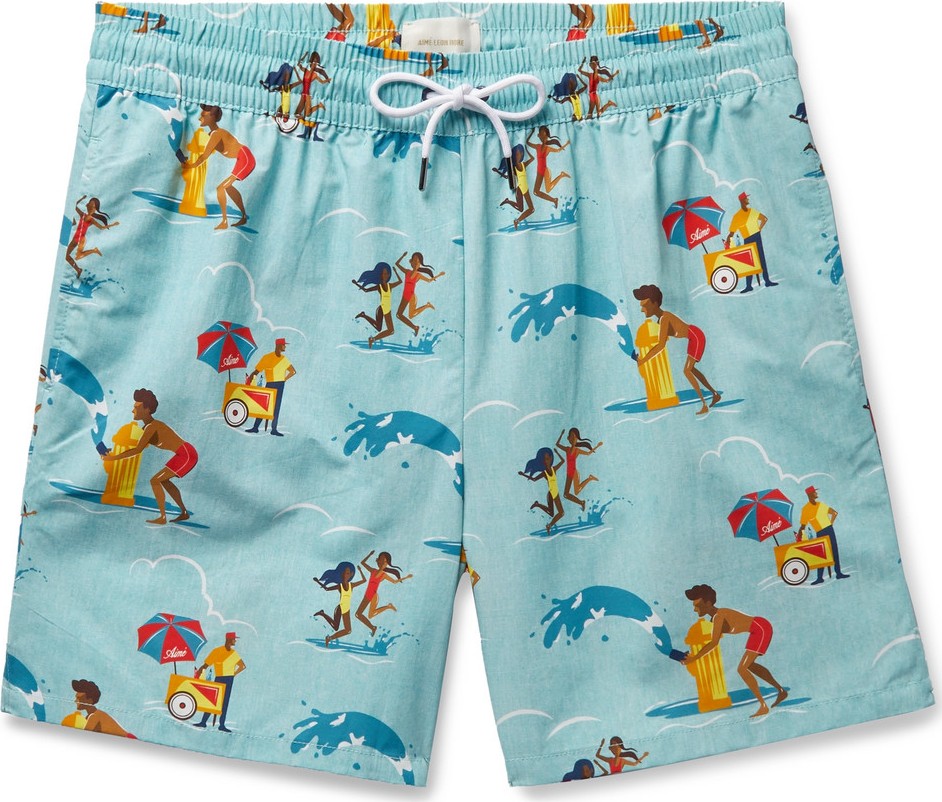 Aimé Leon Dore Block Party Printed Swim Shorts