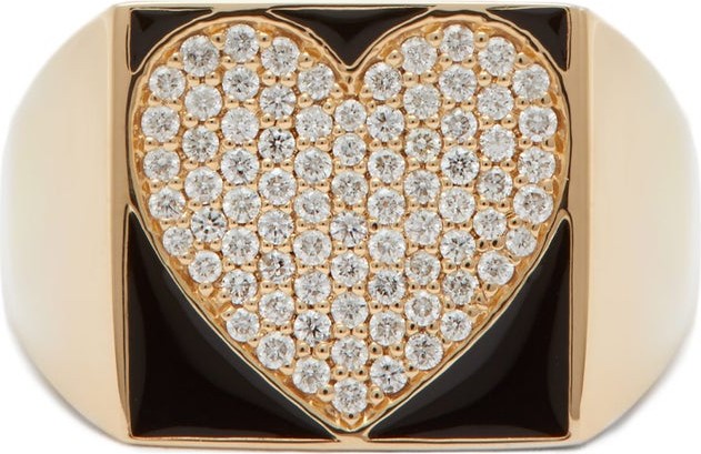 Alison Lou Superlou pavé-diamond & gold ring