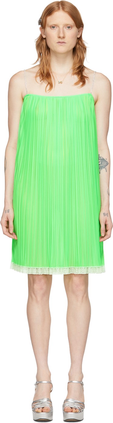 MARC JACOBS Green 'The Cami' Slip Dress