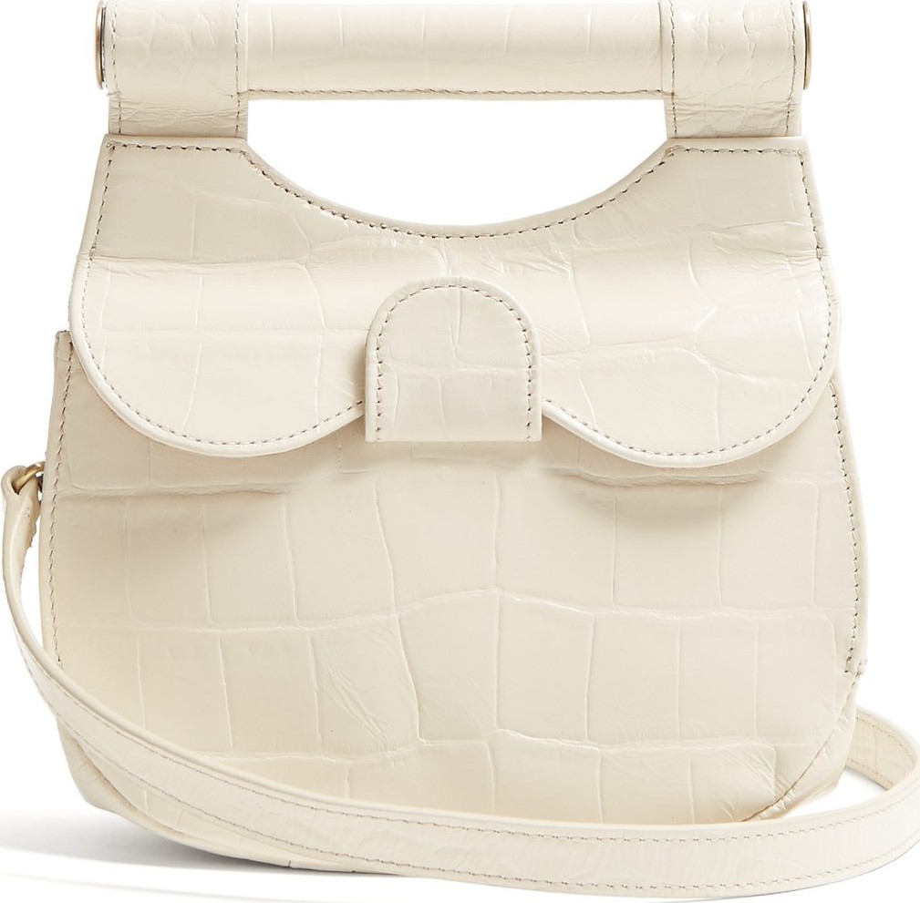 Staud Mini Madeleine crocodile-effect leather bag