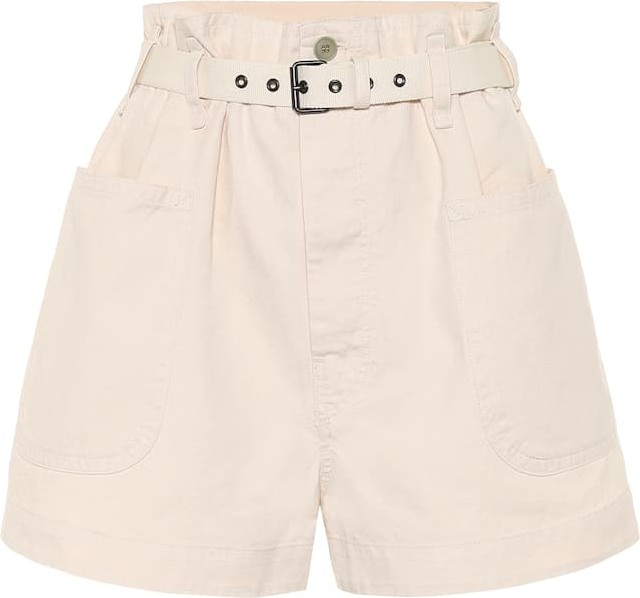 Isabel Marant Etoile Rike high-rise cotton-blend shorts