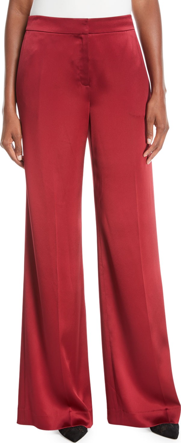 Lafayette 148 New York Dalton Reverie Satin Wide-Leg Pants
