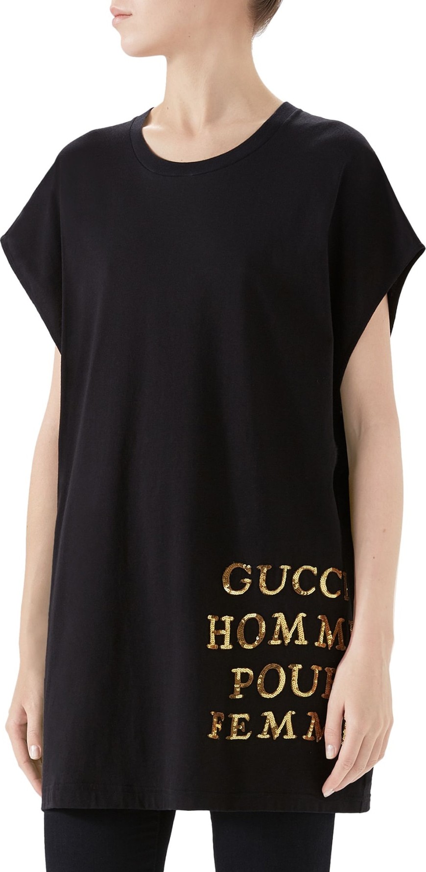 Gucci Sequined Cotton Jersey Tee
