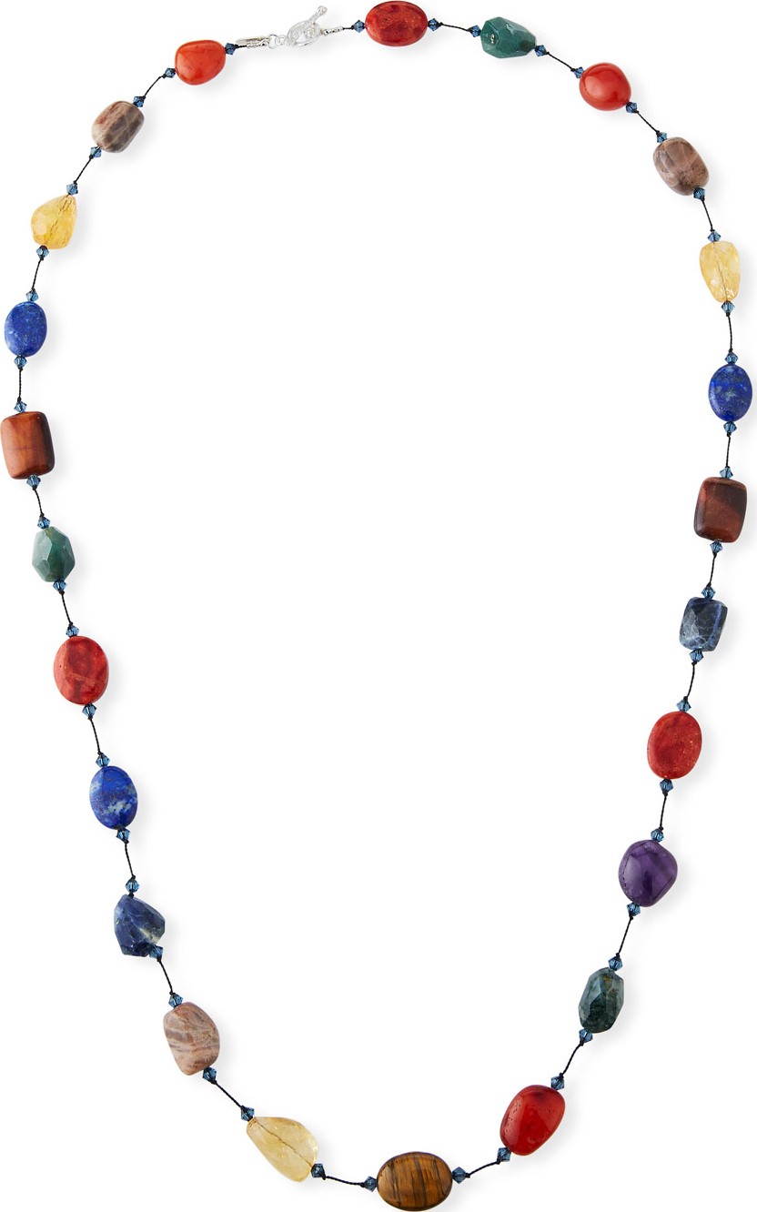 Margo Morrison Long Multi-Stone Necklace, 35"L