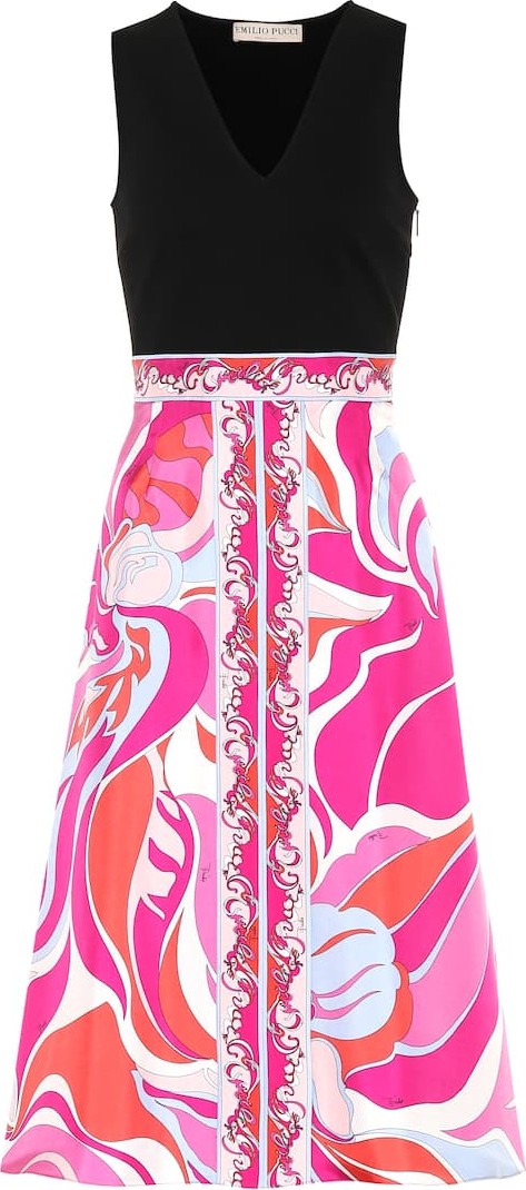 Emilio Pucci Printed silk and jersey dress