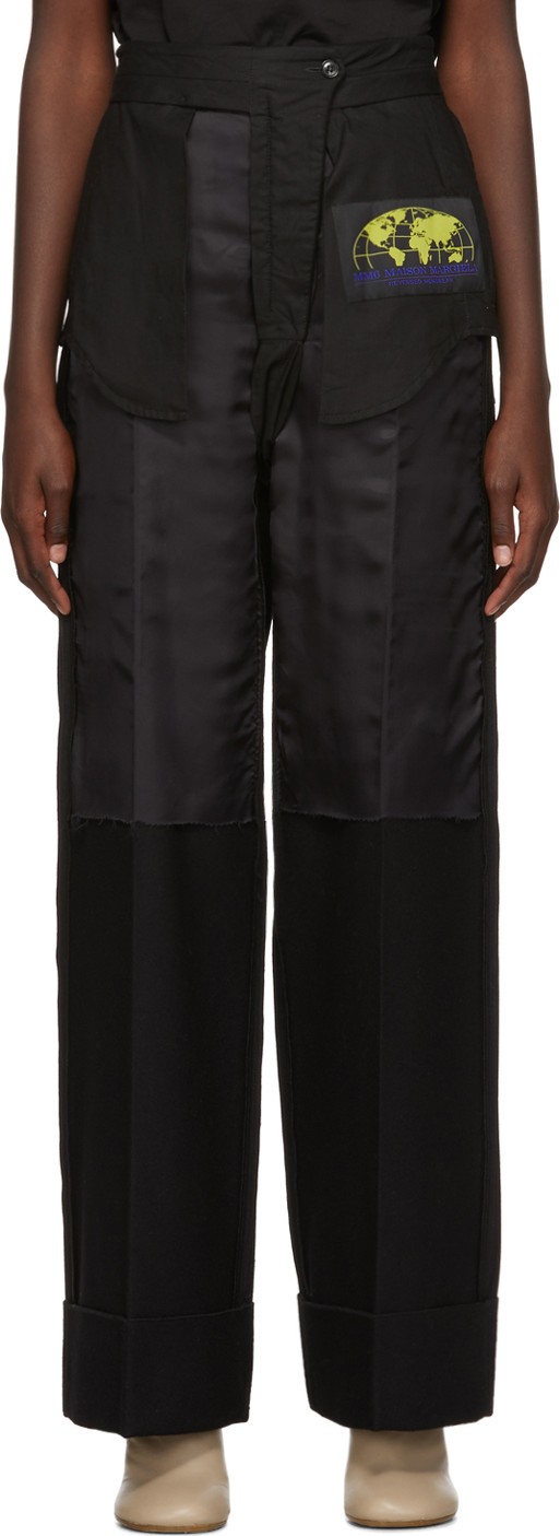 MM6 Maison Margiela Black Inside-Out Dress Trousers