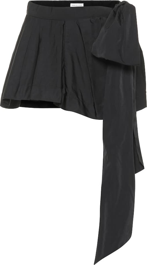 Dries Van Noten Silk-blend miniskirt