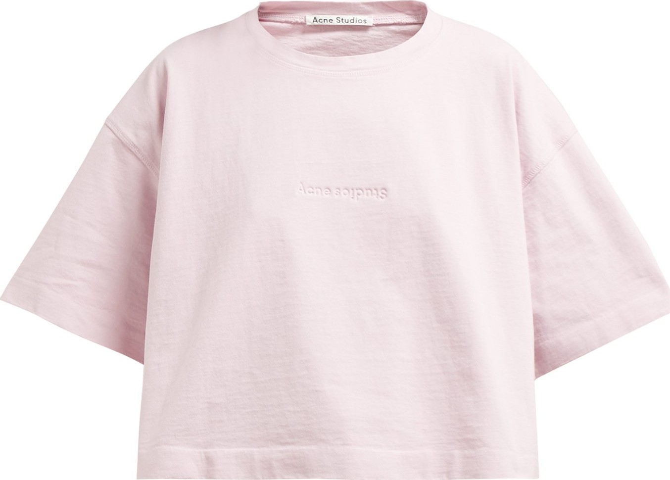 Acne Studios Cylea Debossed logo cropped T-shirt